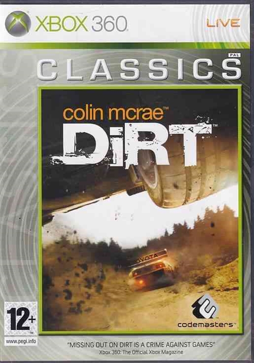 Colin Mcrae Dirt - Classics - XBOX Live - XBOX 360 (B Grade) (Genbrug)